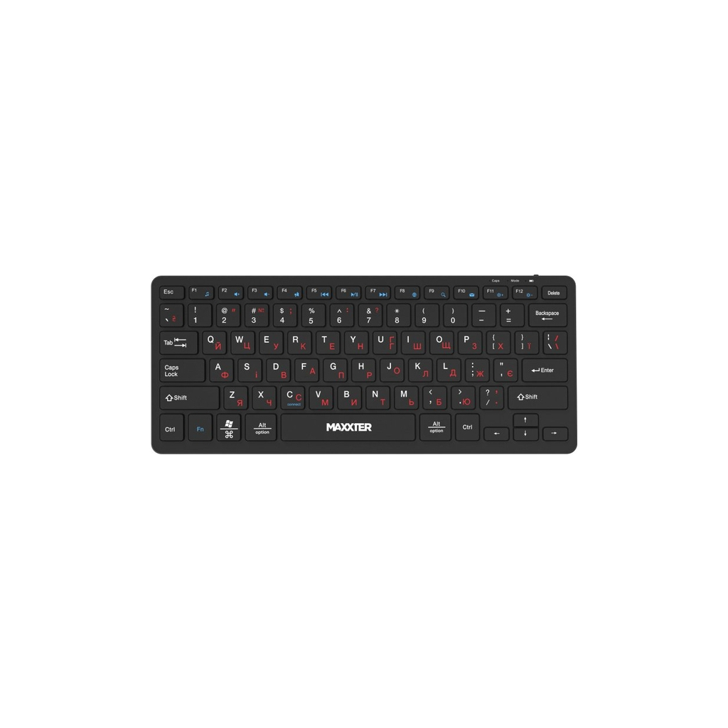 Клавіатура Maxxter KBW-C01B-UA Wireless UA Black (KBW-C01B-UA)