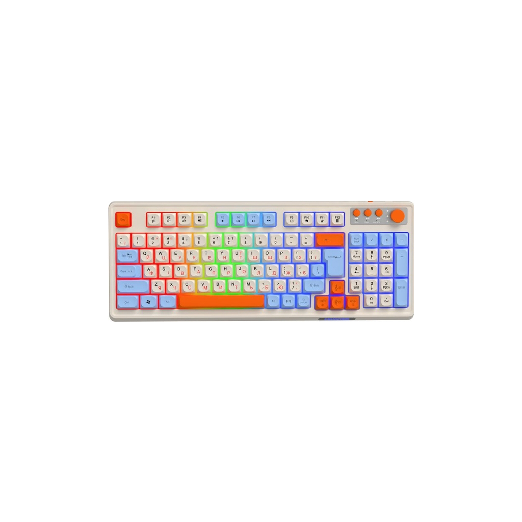 Клавіатура Maxxter KBGW-3C01-UA Wireless UA White (KBGW-3C01-UA)
