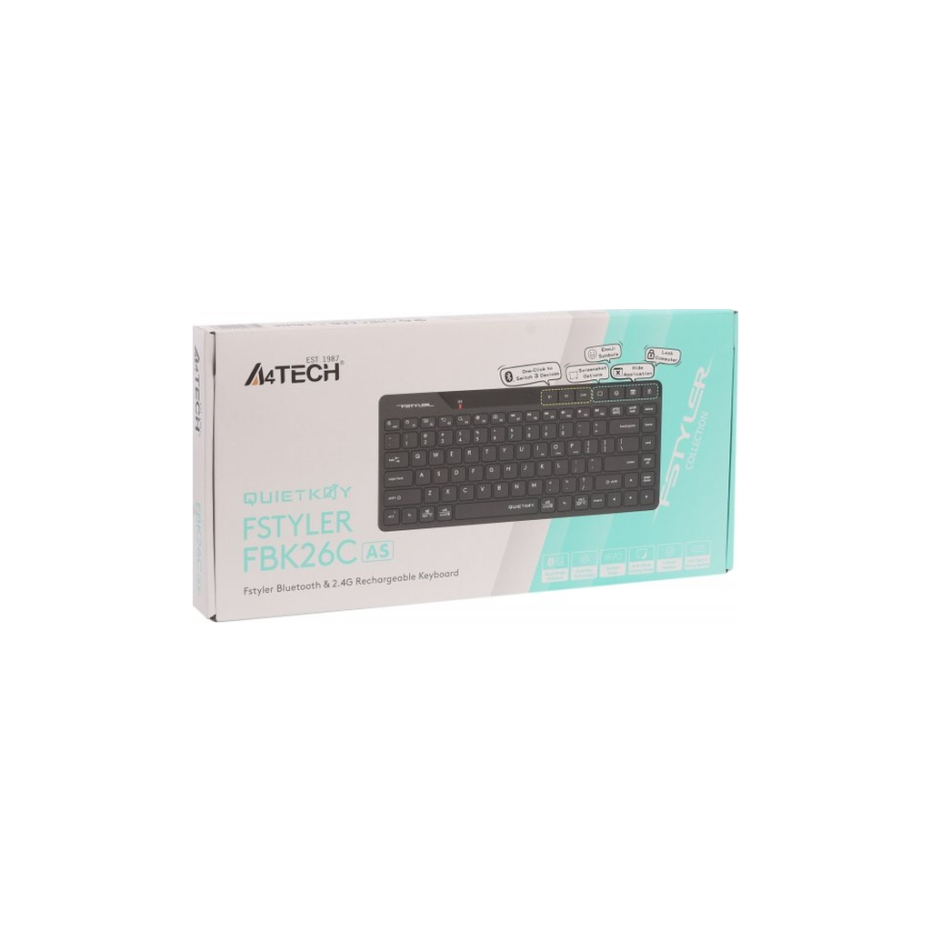 Клавіатура A4Tech FBK26C AS Wireless/Bluetooth Black (4711421000208)