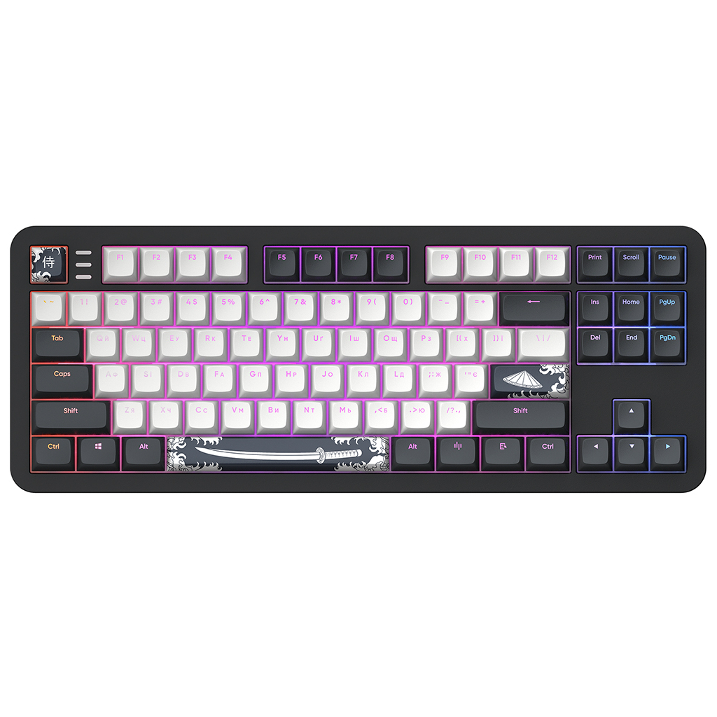 Клавіатура Dark Project ALU87 Bushido ABS RGB Mech G3MS Moonstone Black/White (DPKB_BUSHIDO_87_ANSI_UA)
