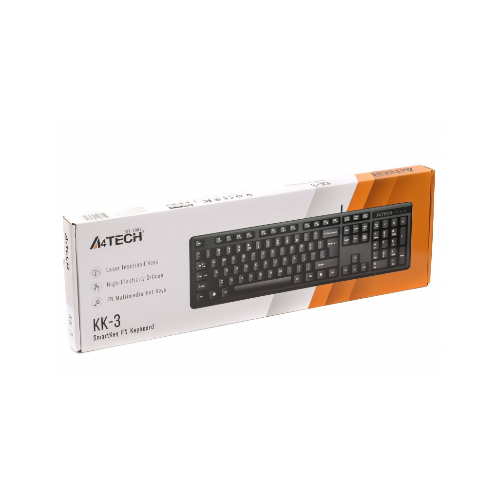 Клавіатура A4Tech KK-3 USB Black (4711421960809)