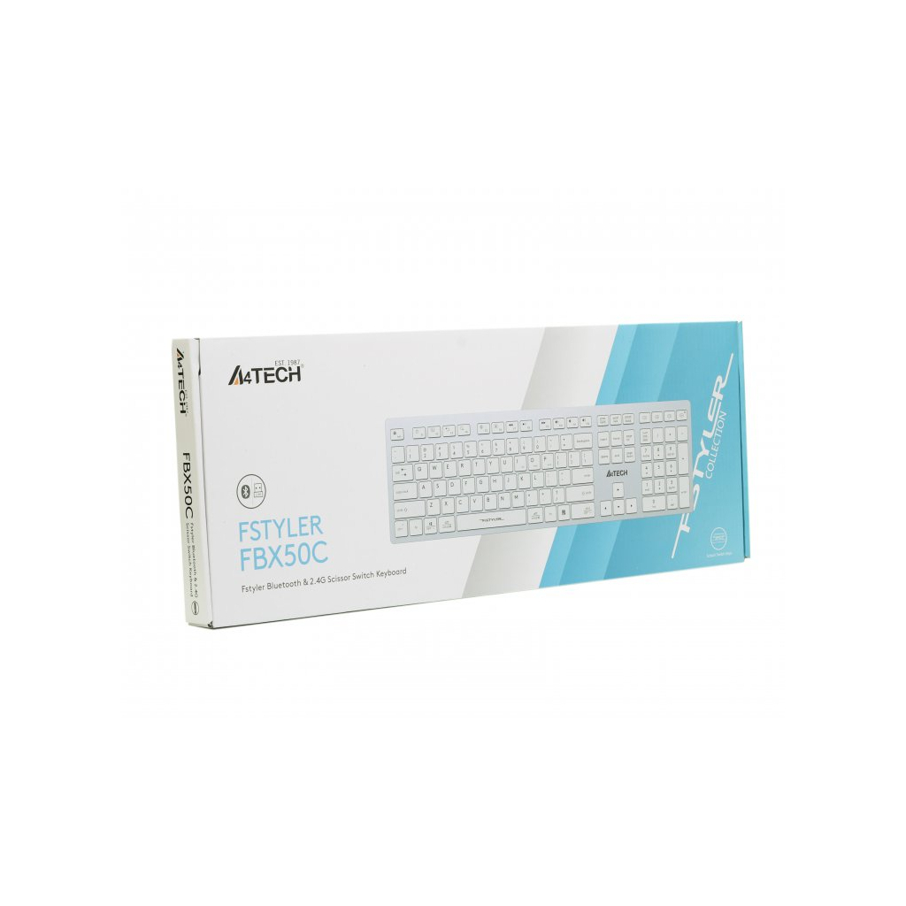 Клавіатура A4Tech FBX50C USB/Bluetooth White (4711421972772)