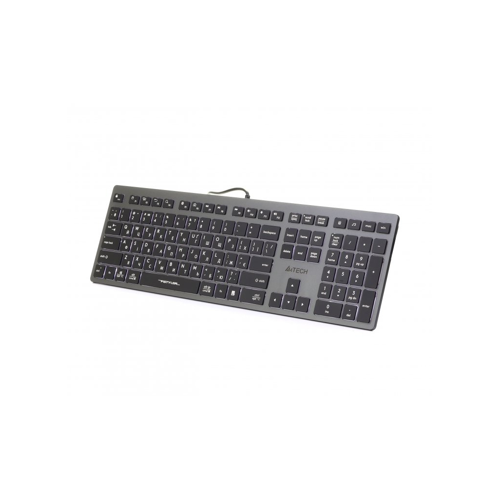 Клавіатура A4Tech FX60 USB Grey White backlit