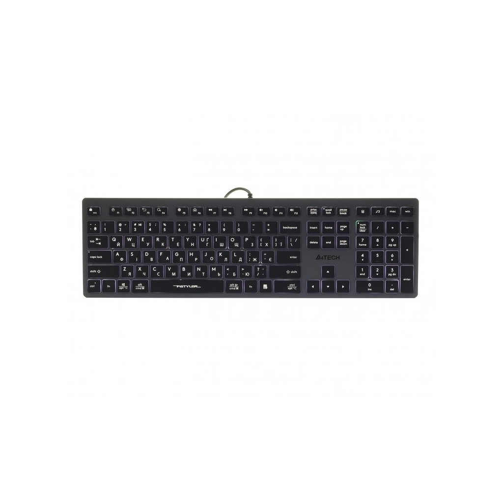Клавіатура A4Tech FX60 USB Grey White backlit