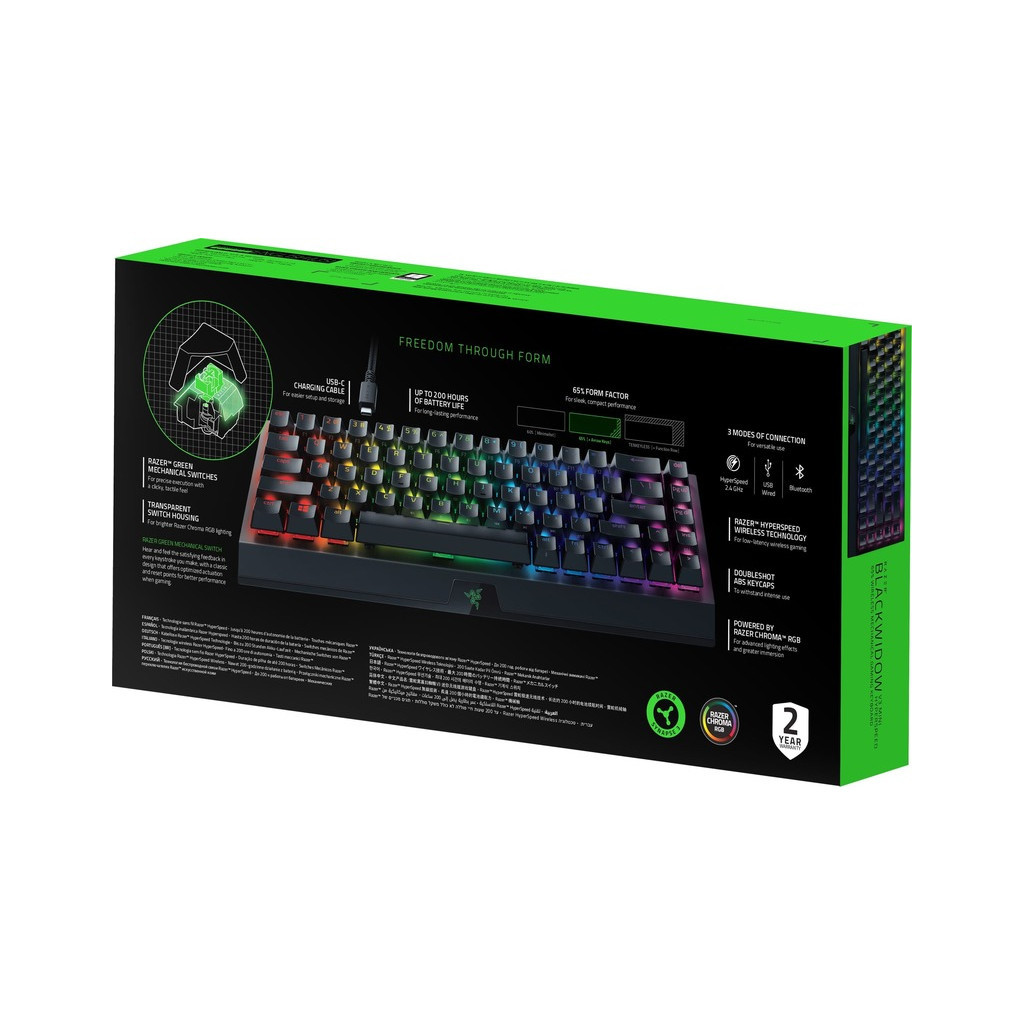 Клавіатура Razer BlackWidow V3 Mini Hyperspeed Green Switch UA USB Black (RZ03-03891600-R3R1)