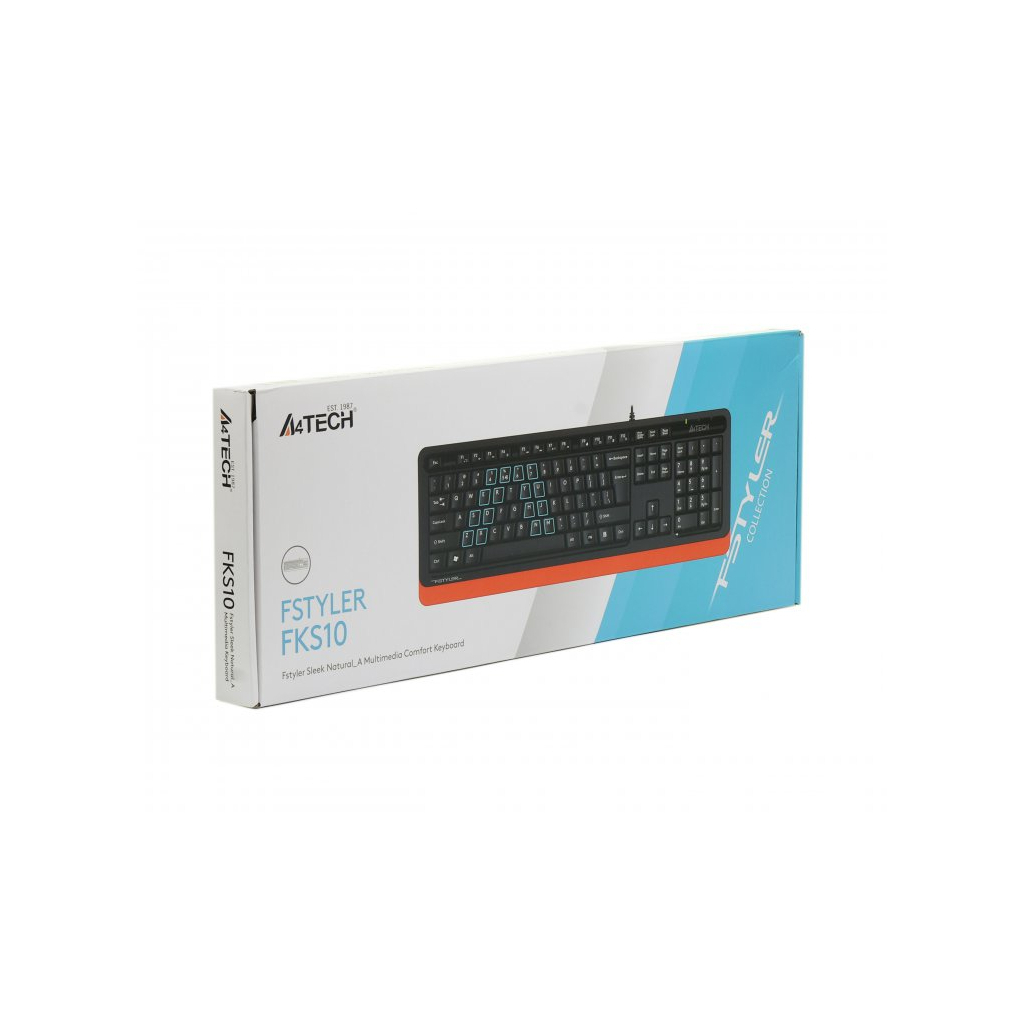 Клавіатура A4Tech FKS10 USB Orange (4711421963398)
