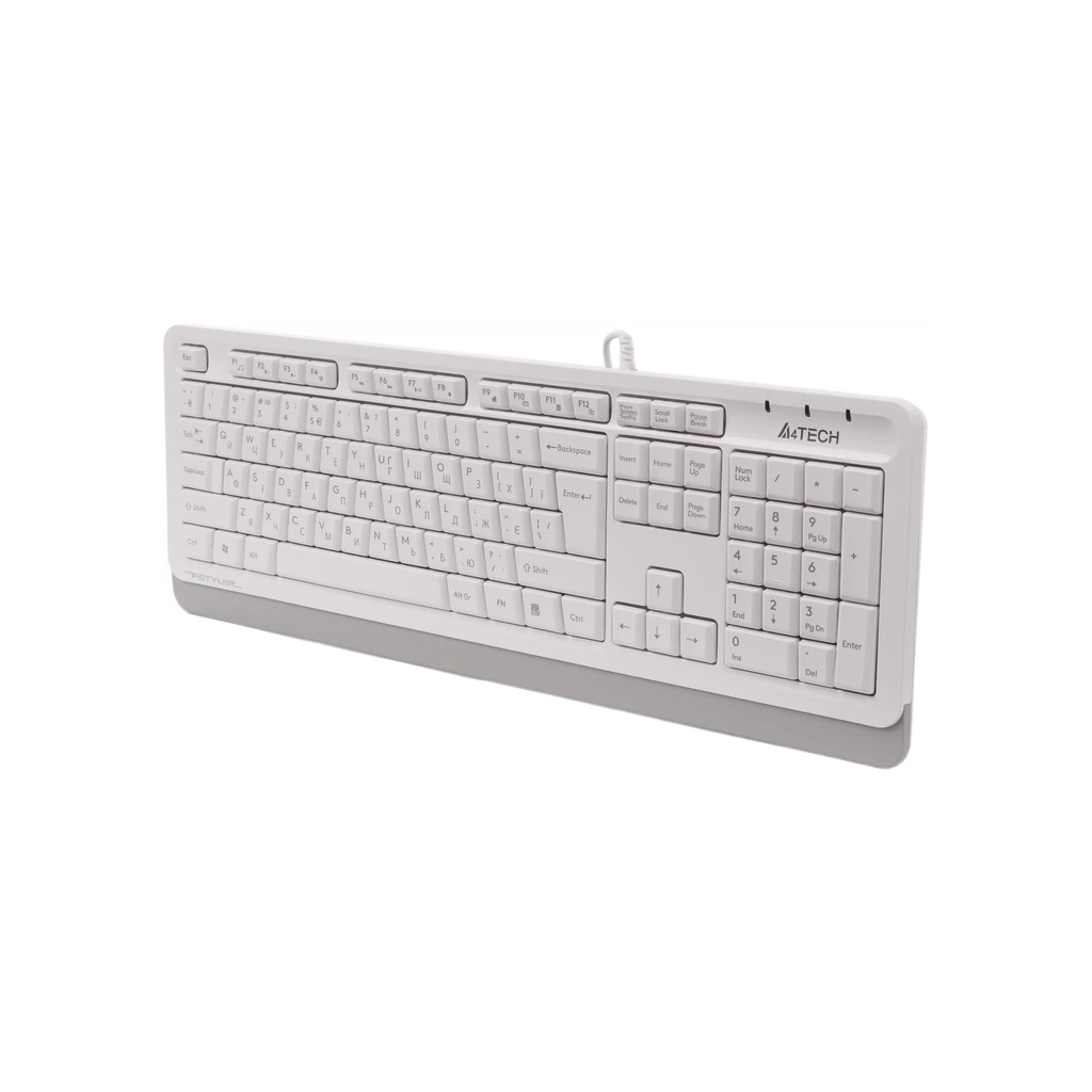 Клавіатура A4Tech FKS10 USB White (4711421963534)