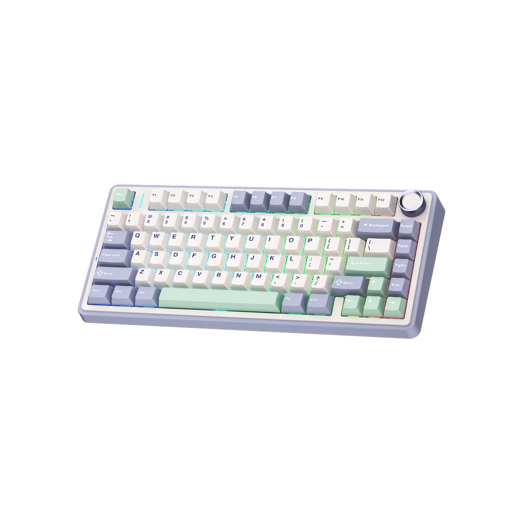 Клавіатура Aula F75 Gasket Greywood V3 switch Hot-Swap PBT Wireless/Bluetooth/USB White (6948391208640)