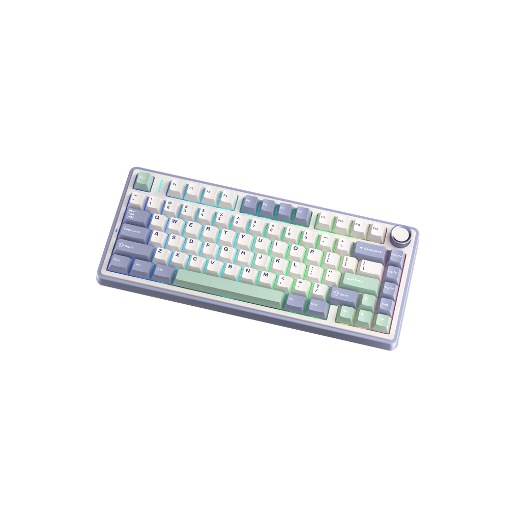 Клавіатура Aula F75 Gasket Greywood V3 switch Hot-Swap PBT Wireless/Bluetooth/USB White (6948391208640)