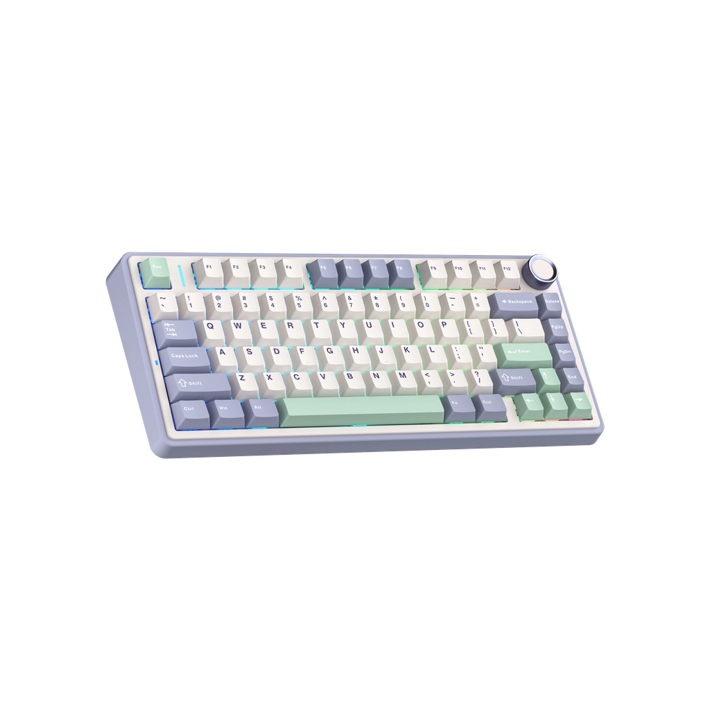 Клавіатура Aula F75 Gasket Greywood V3 switch Hot-Swap PBT Wireless/Bluetooth/USB White (6948391208640)