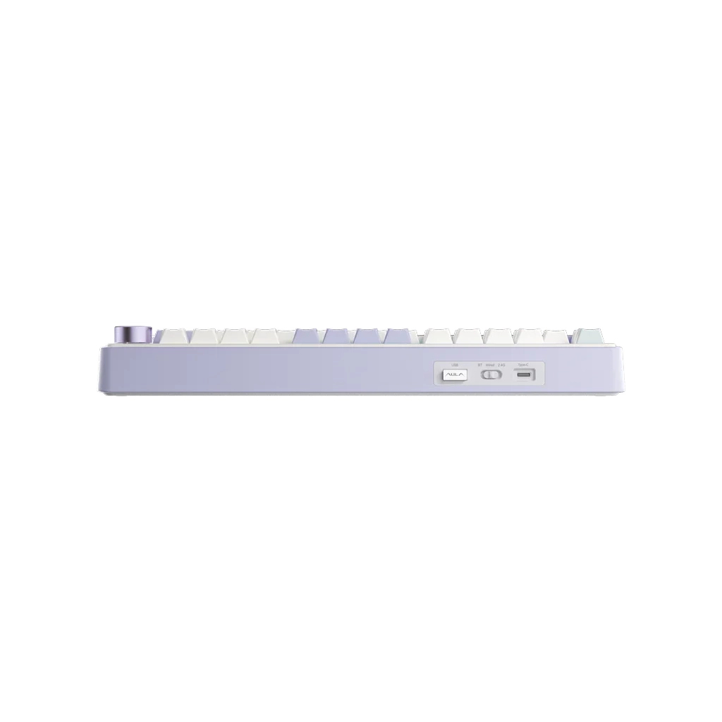 Клавіатура Aula F75 Gasket Greywood V3 switch Hot-Swap PBT Wireless/Bluetooth/USB White (6948391208640)