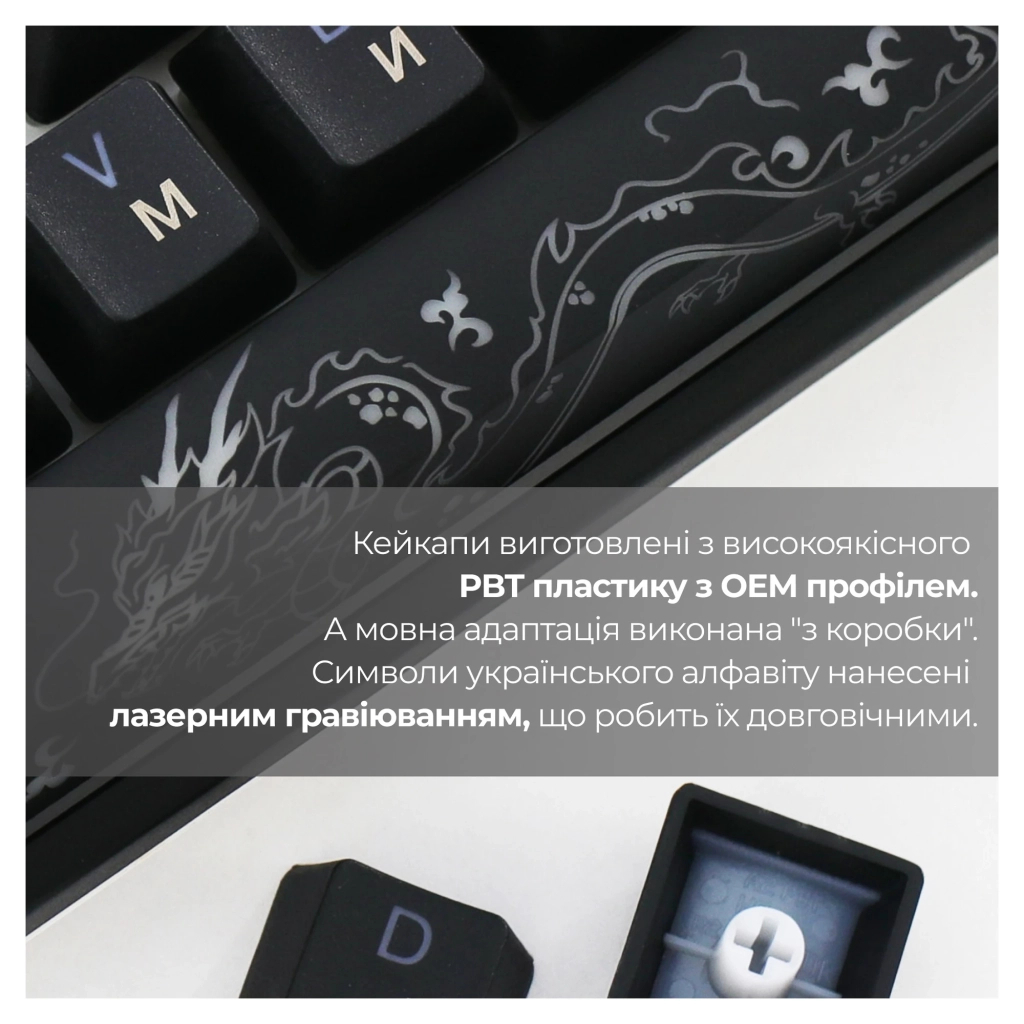 Клавіатура Ducky One 3 SF Cherry MX Red RGB UA USB Black (DKON2167ST-RUAPXCLAWSC1)