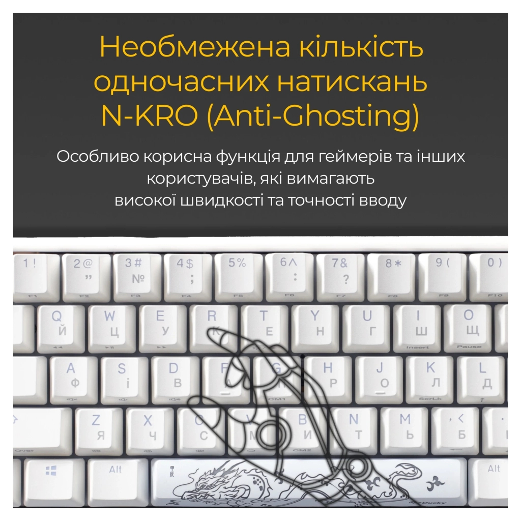 Клавіатура Ducky One 3 SF Cherry MX Brown RGB UA USB White (DKON2167ST-BUAPXPWWWSC1)