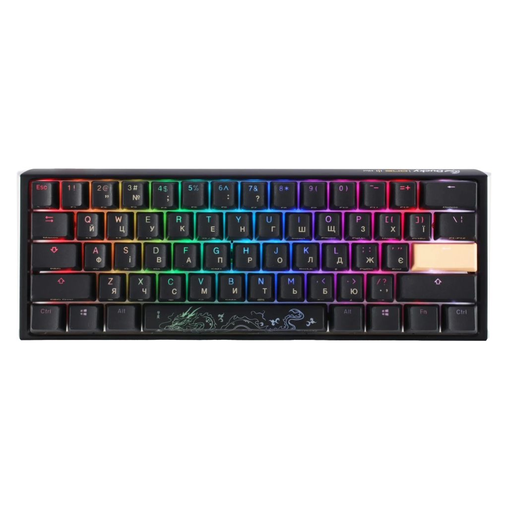 Клавіатура Ducky One 3 Mini Cherry MX Brown RGB UA USB Black (DKON2161ST-BUAPXCLAWSC1)