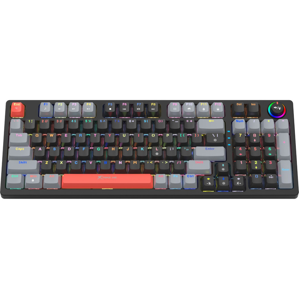 Клавіатура Xtrike ME GK-987 RGB Mechanical USB UA Black/Grey (GK-987GGRUA)