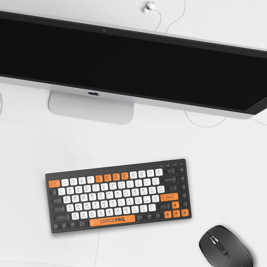Клавіатура OfficePro SK955B Wireless/Bluetooth Black (SK955B)