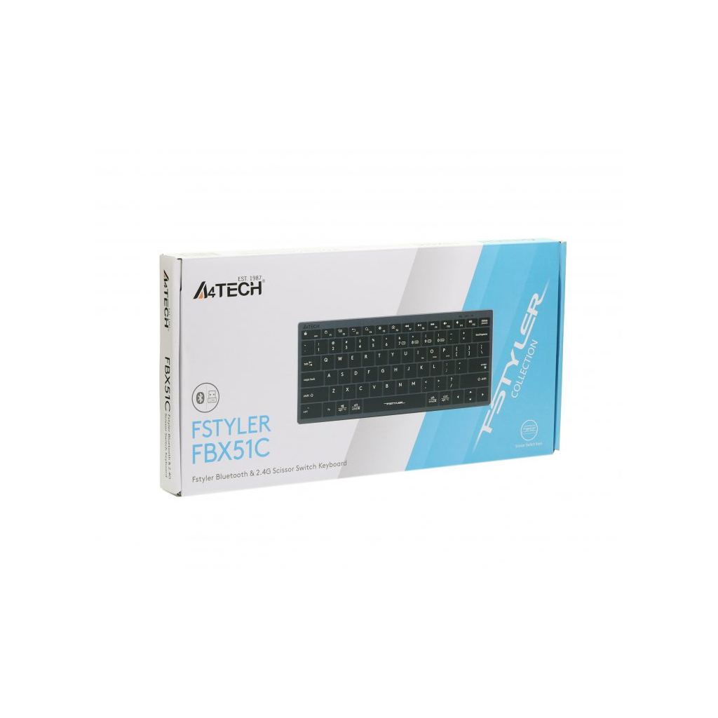 Клавіатура A4Tech FBX51C Wireless/Bluetooth Grey (4711421969765)
