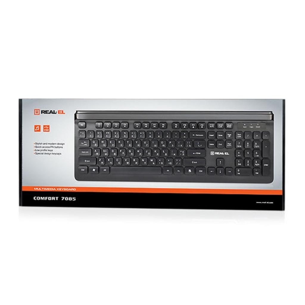Клавіатура REAL-EL 7085 Comfort Black (EL123100032)