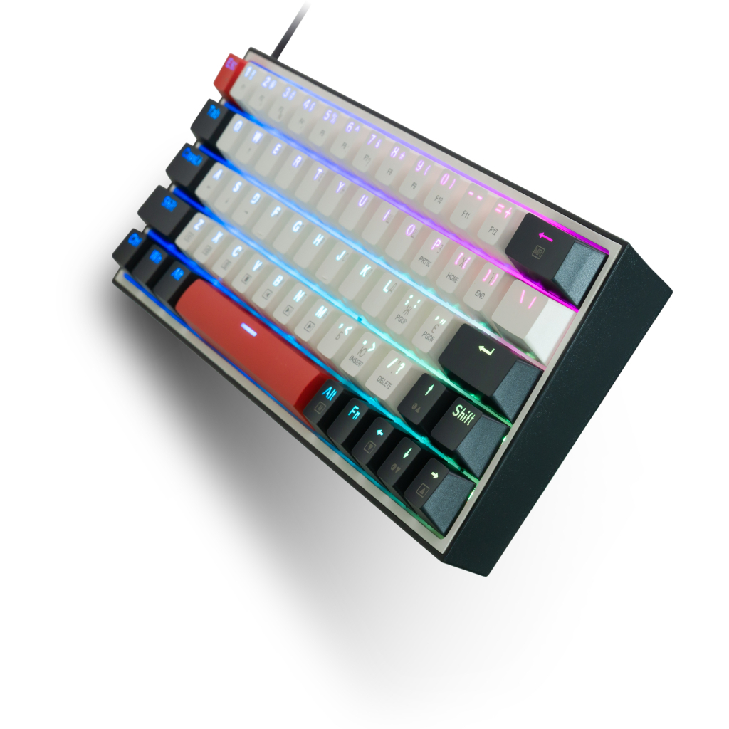 Клавіатура Thunderobot K63 RGB Red Switch USB UA White (6932066313449)