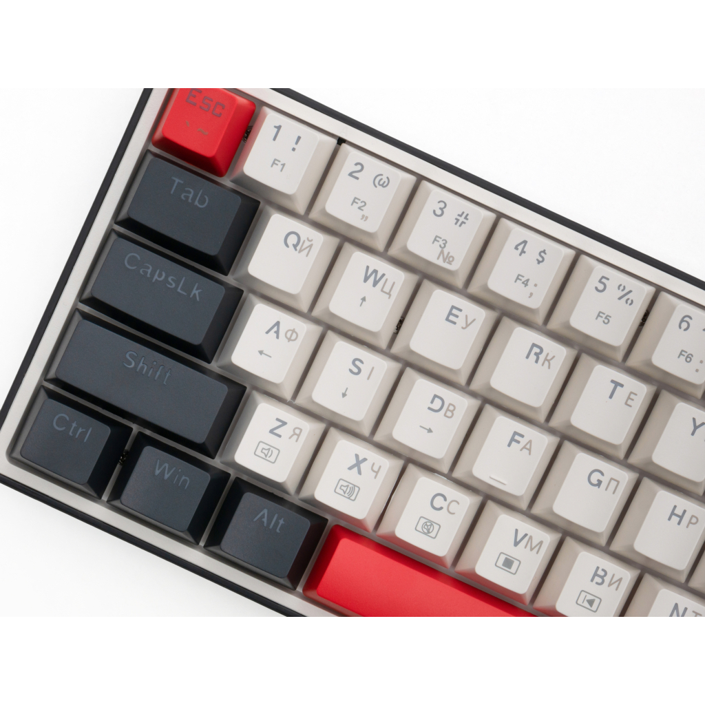 Клавіатура Thunderobot K63 RGB Red Switch USB UA White (6932066313449)