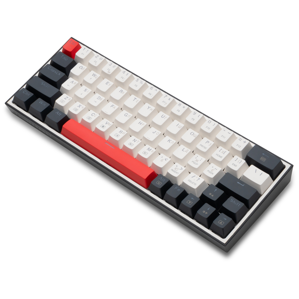 Клавіатура Thunderobot K63 RGB Red Switch USB UA White (6932066313449)