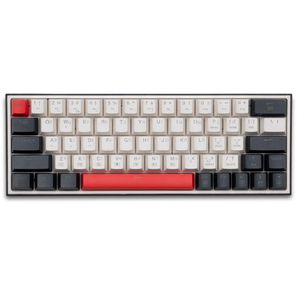 Клавіатура Thunderobot K63 RGB Red Switch USB UA White (6932066313449)