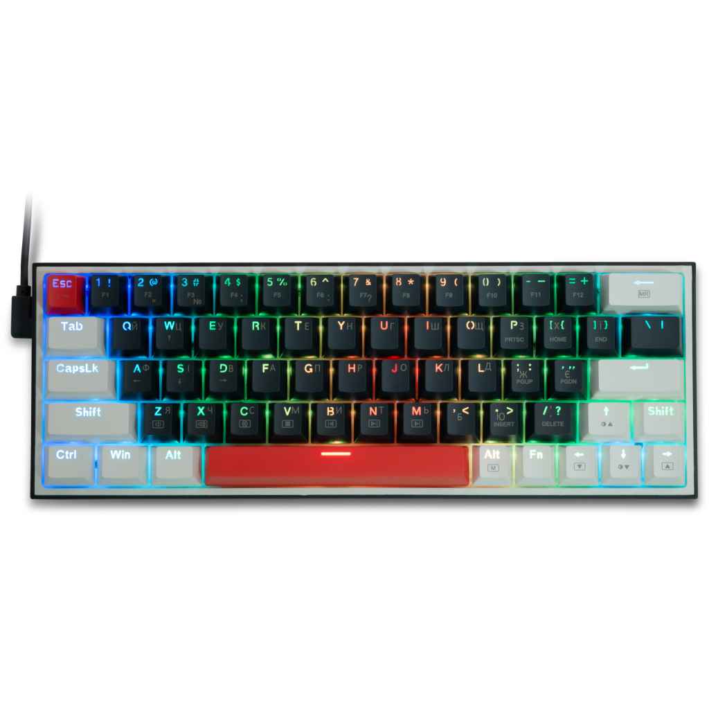 Клавіатура Thunderobot K63 RGB Red Switch USB UA Black (6932066313456)