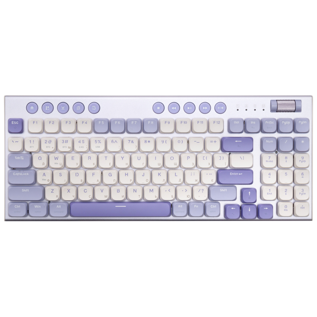 Клавіатура Thunderobot K96 Tri-mode Red Switch UA Purple (6932066308223)