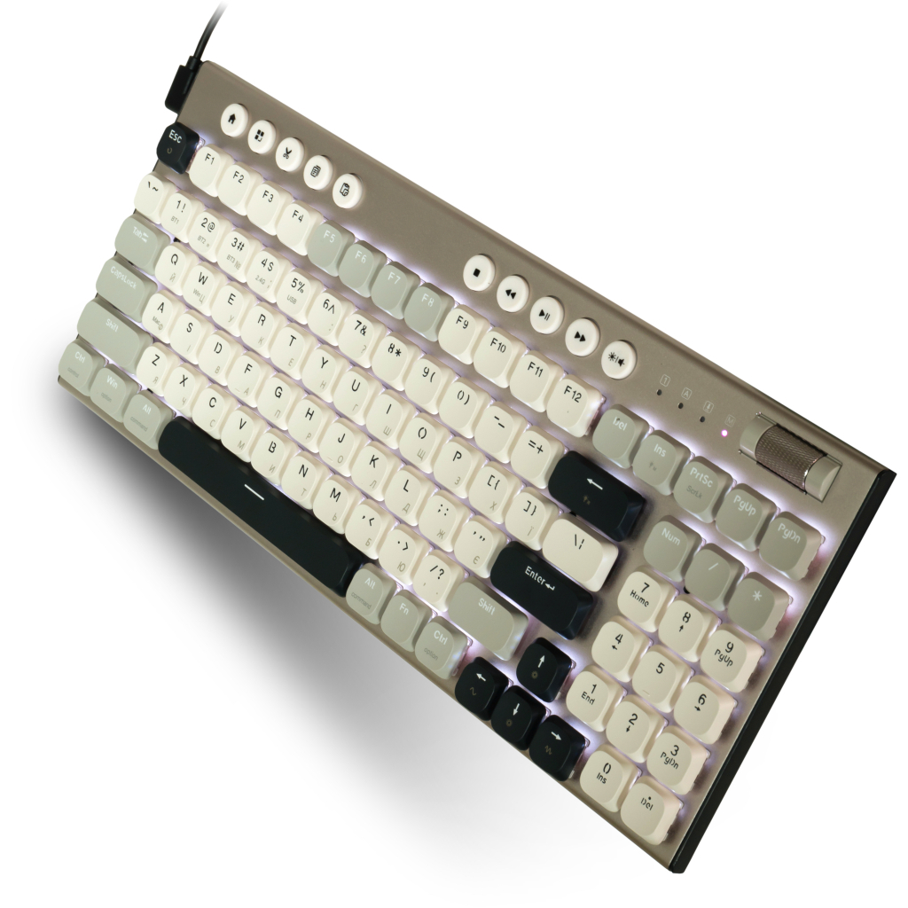 Клавіатура Thunderobot K96 Tri-mode Red Switch UA Grey (6932066308230)
