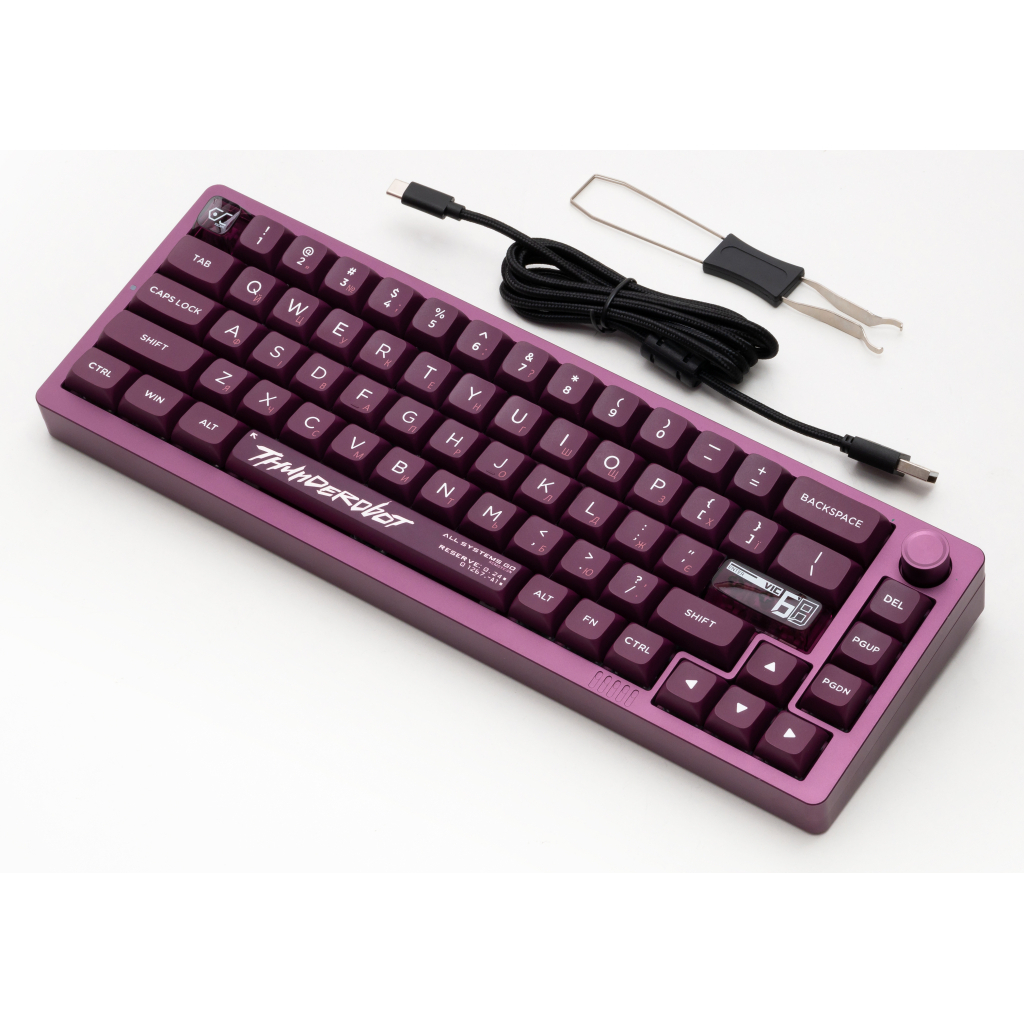 Клавіатура Thunderobot VIC68 Gateron Magnetic Jade Switch Purple USB UA (6932066317201)