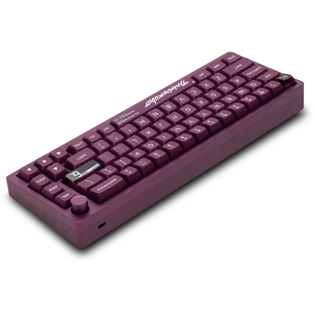 Клавіатура Thunderobot VIC68 Gateron Magnetic Jade Switch Purple USB UA (6932066317201)