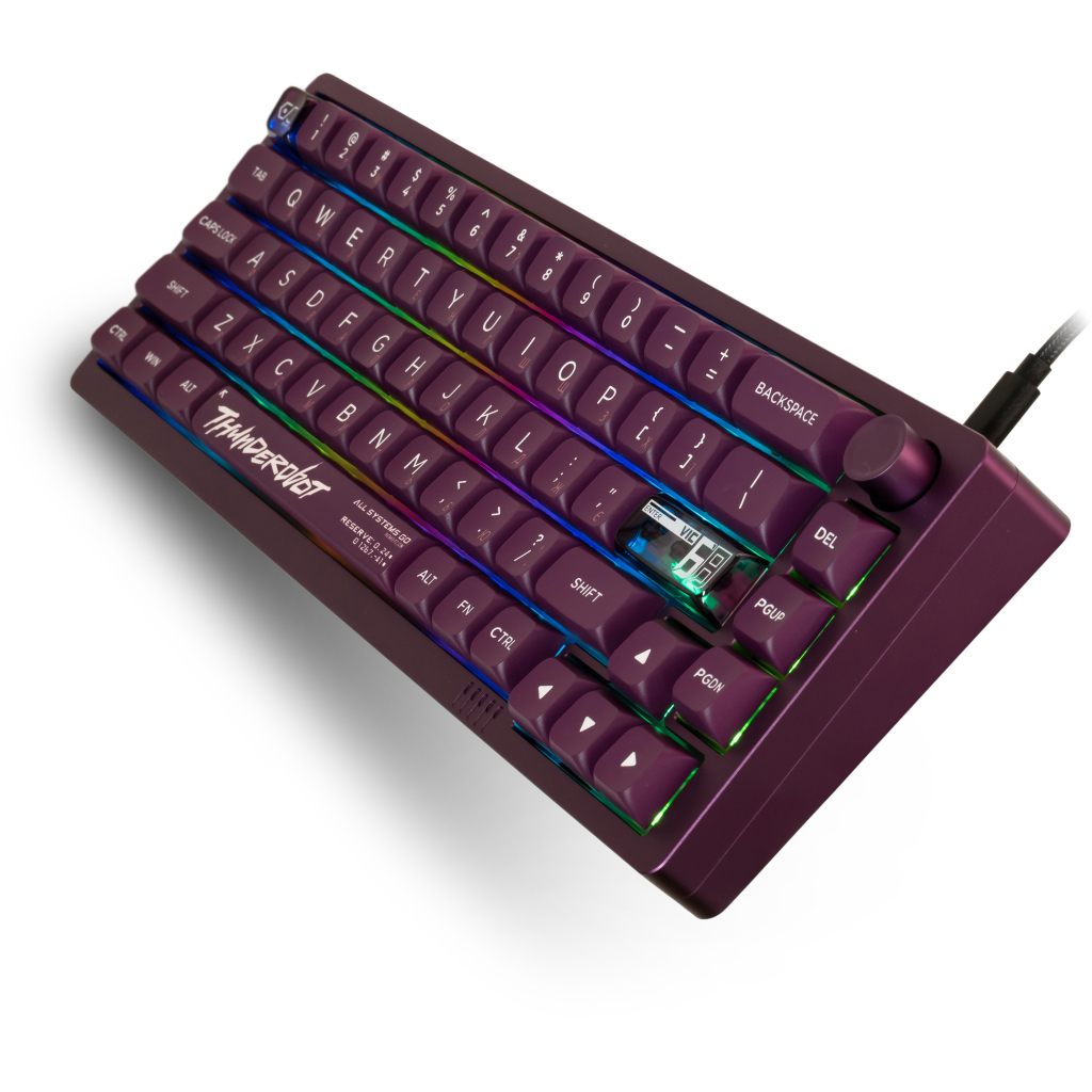 Клавіатура Thunderobot VIC68 Gateron Magnetic Jade Switch Purple USB UA (6932066317201)