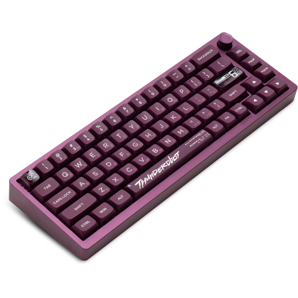 Клавіатура Thunderobot VIC68 Gateron Magnetic Jade Switch Purple USB UA (6932066317201)