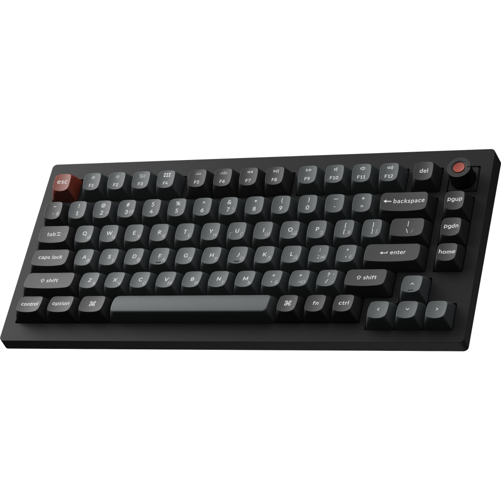 Клавіатура Keychron V1 8K Keychron Super Red Switch RGB USB UA Black (V1W-D1-UA)