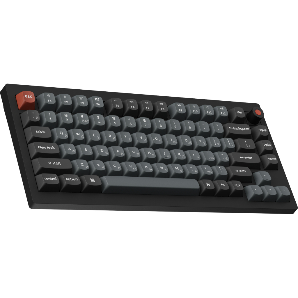 Клавіатура Keychron V1 8K Keychron Super Red Switch RGB USB UA Black (V1W-D1-UA)
