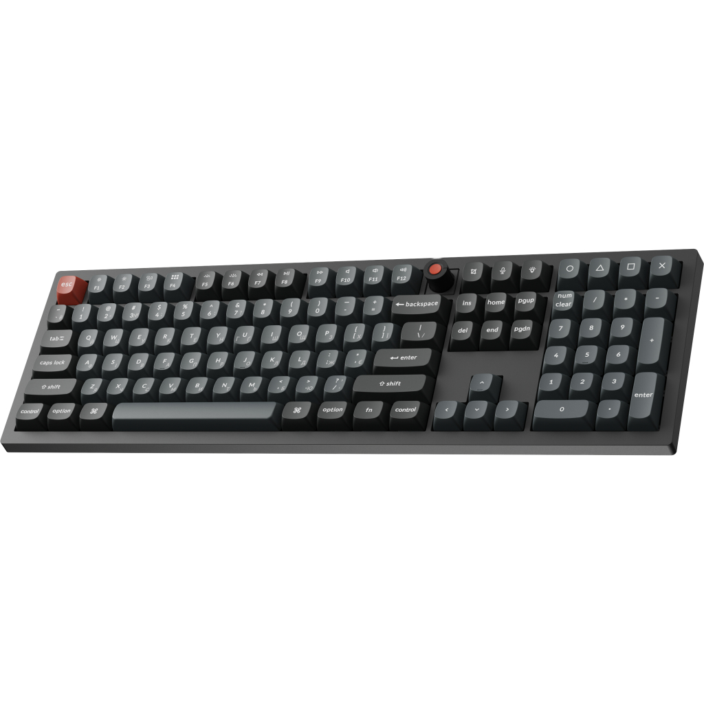 Клавіатура Keychron V6 8K Keychron Super Red Switch RGB USB UA Black (V6W-D1-UA)