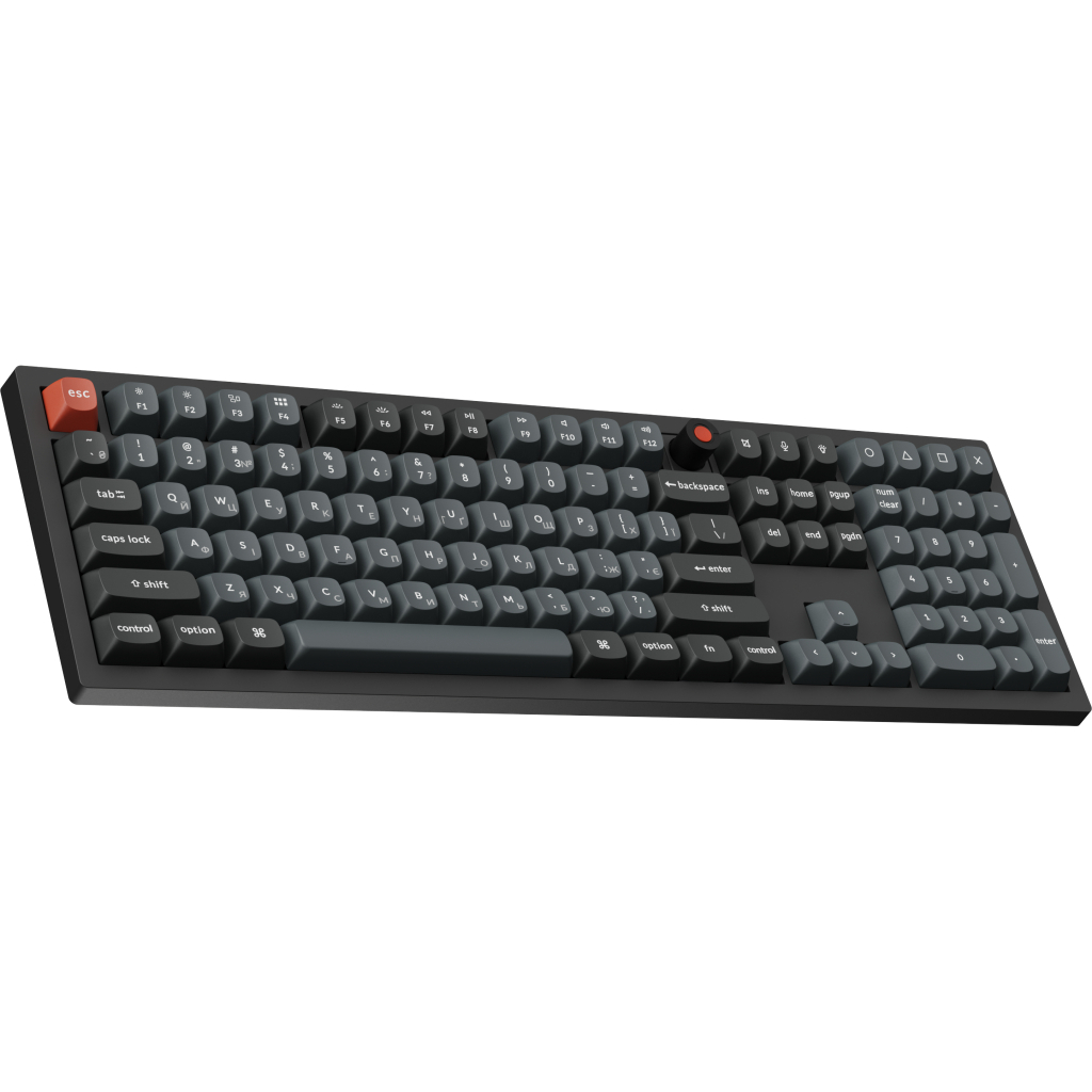 Клавіатура Keychron V6 8K Keychron Super Red Switch RGB USB UA Black (V6W-D1-UA)