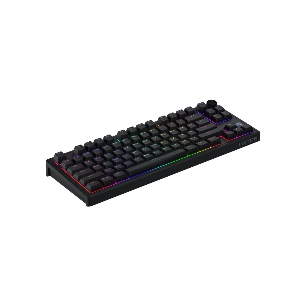 Клавіатура Hator Skyfall 80 PRO Aurum Vanila Silent RGB Wireless/Bluetooth/USB UA Black (HTK4181UA)
