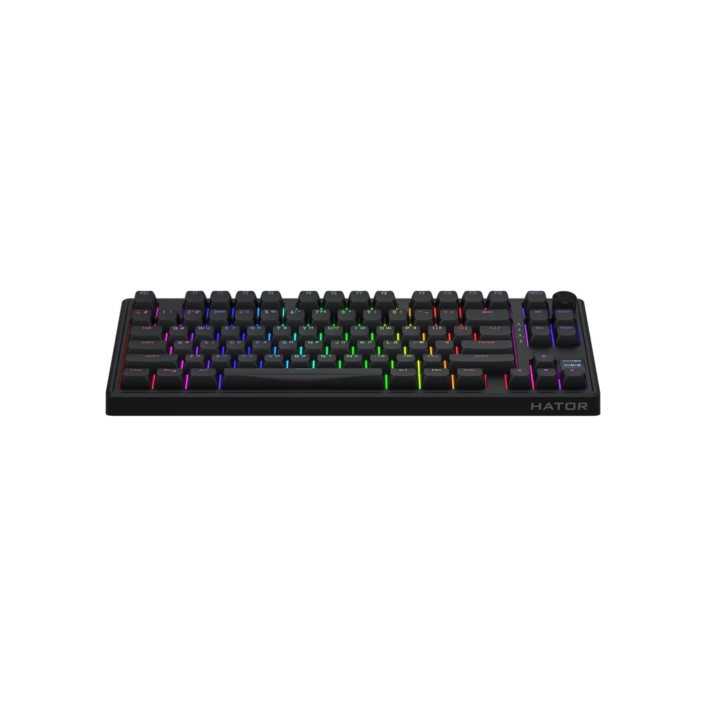 Клавіатура Hator Skyfall 80 PRO Aurum Vanila Silent RGB Wireless/Bluetooth/USB UA Black (HTK4181UA)