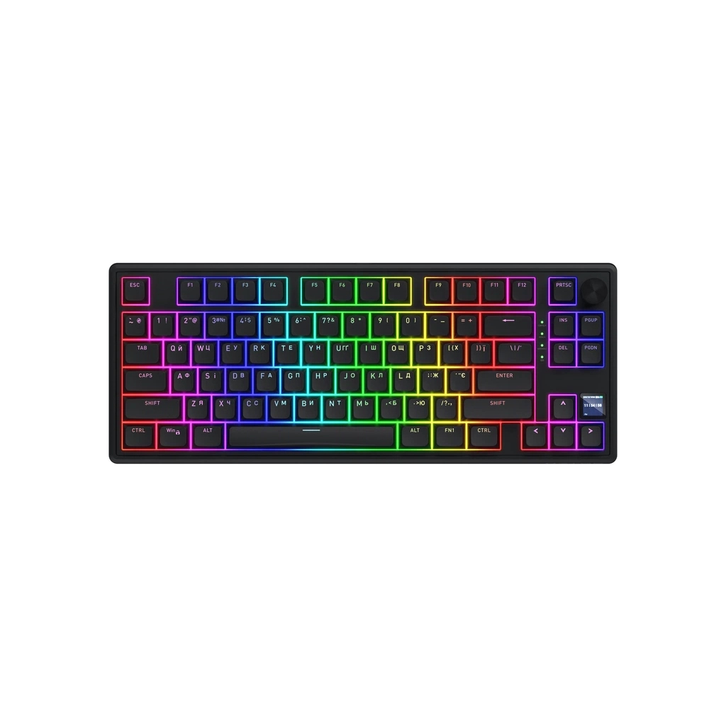 Клавіатура Hator Skyfall 80 PRO Aurum Vanila Silent RGB Wireless/Bluetooth/USB UA Black (HTK4181UA)