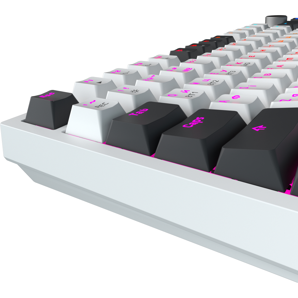 Клавіатура GamePro Asgard Valhalla Pro QLAB Sakura Switch RGB Bluetooth/Wireless/USB-C UA White (MK160-W-D-QS-PRO)