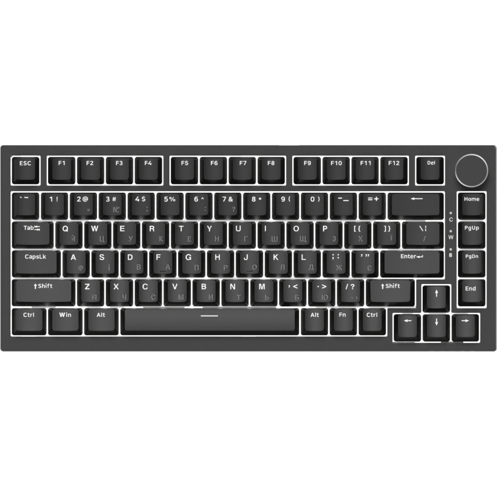 Клавіатура Ajazz AK820 Red Switch USB-C UA Black (AK820-R-B)