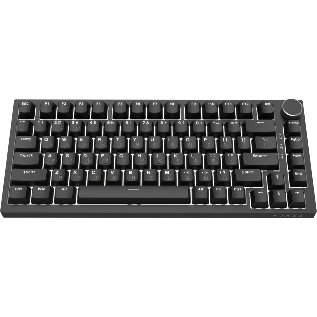 Клавіатура Ajazz AK820 Red Switch USB-C UA Black (AK820-R-B)
