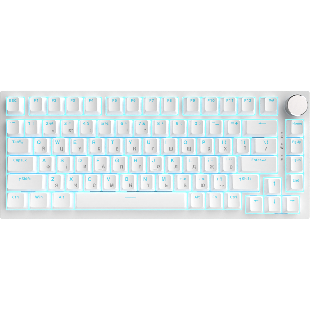 Клавіатура Ajazz AK820 Red Switch USB-C UA White (AK820-R-W)