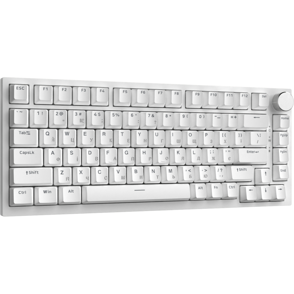Клавіатура Ajazz AK820 Red Switch USB-C UA White (AK820-R-W)