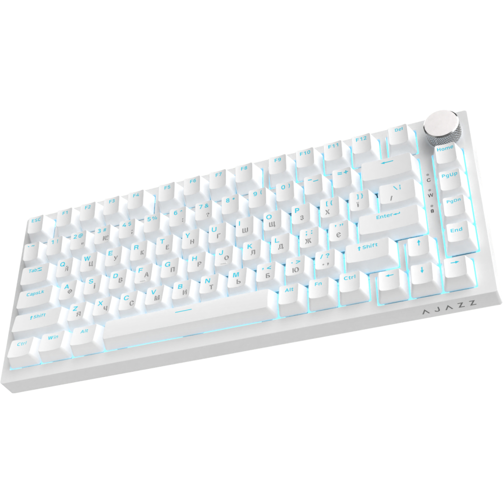 Клавіатура Ajazz AK820 Red Switch USB-C UA White (AK820-R-W)