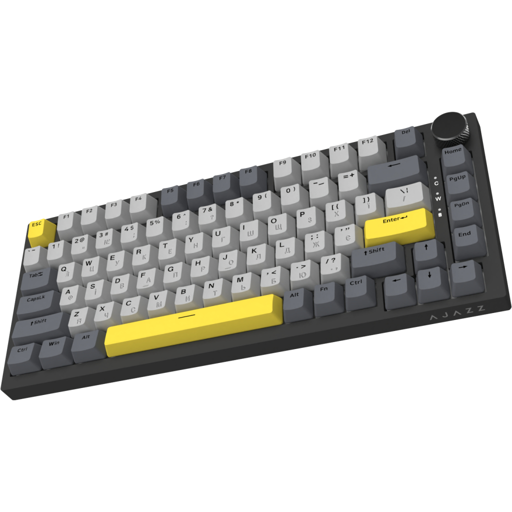 Клавіатура Ajazz AK820 Sea Salt Switch RGB USB-C UA Black (AK820-SS-BGY)