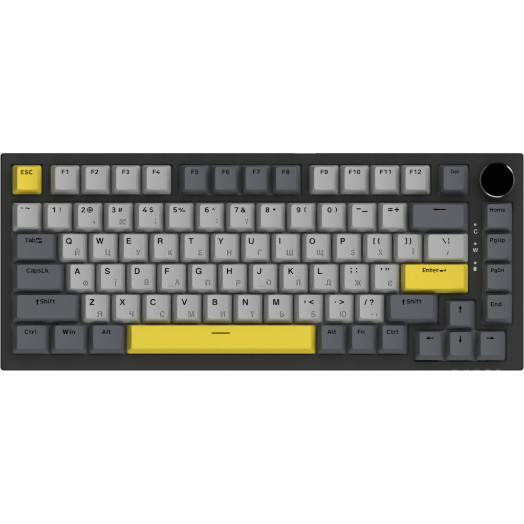 Клавіатура Ajazz AK820 Sea Salt Switch RGB USB-C UA Black (AK820-SS-BGY)