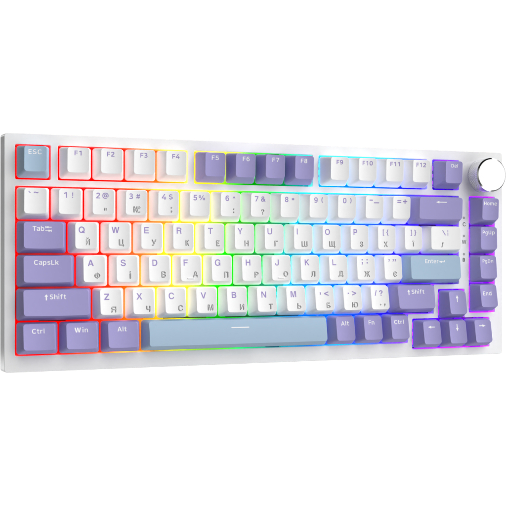 Клавіатура Ajazz AK820 Sea Salt Switch RGB USB-C UA White (AK820-SS-PWB)