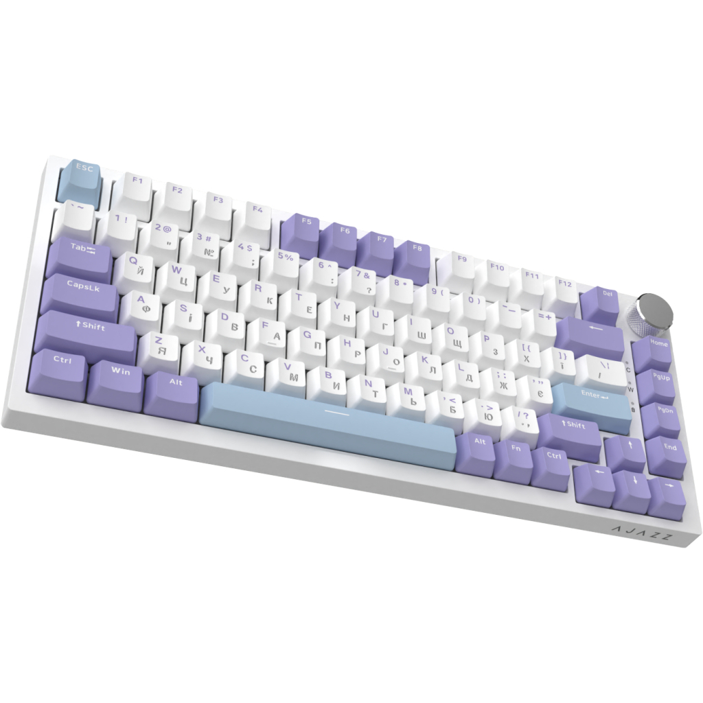 Клавіатура Ajazz AK820 Sea Salt Switch RGB USB-C UA White (AK820-SS-PWB)